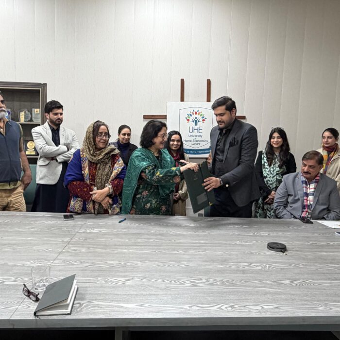 Syed Aun Shah signs agenda with VC UHE to build demo labs, training institute, and support student overseas placements